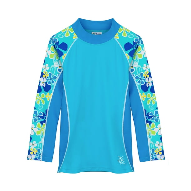 6//7 yrs Tuga Girls Shoreline L//S Rash Guard Taffy UPF 50+